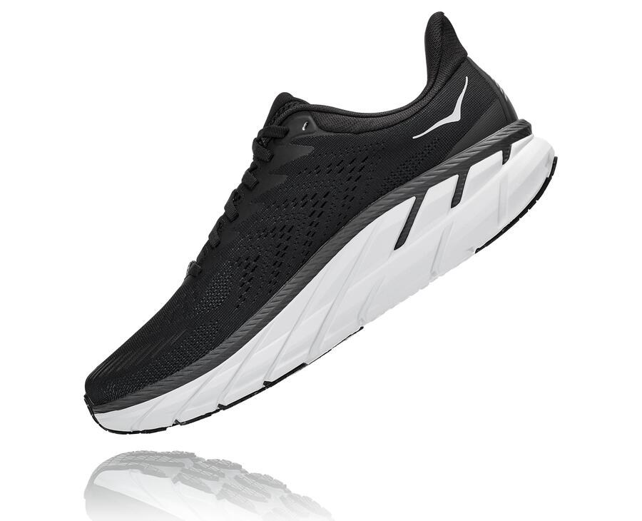 Tenis Hoka One One Hombre Negros/Blancos - Clifton 7 - VAPR26815